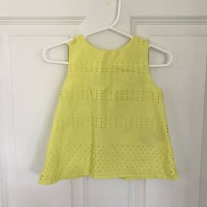 GAP Neon Yellow Laser-cut Girls Tank top - Size 3t